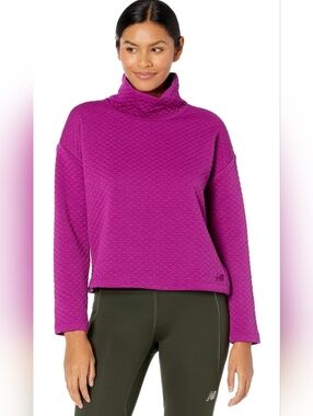 Pink/Purple New Balance Quilted Funnel Sweater